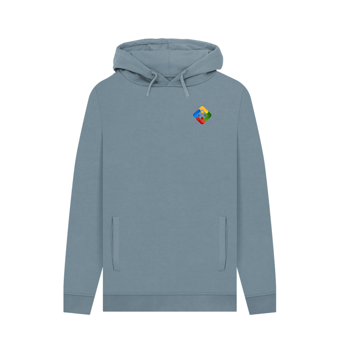 Stone Blue Printed Hoody