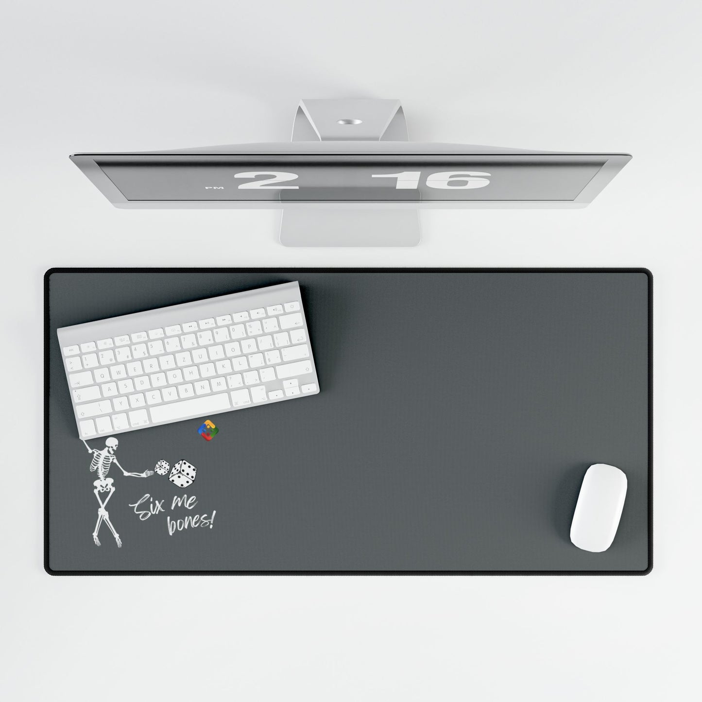 Uckers Desk Mat - 'Six Me Bones!' - Unique Office Accessory