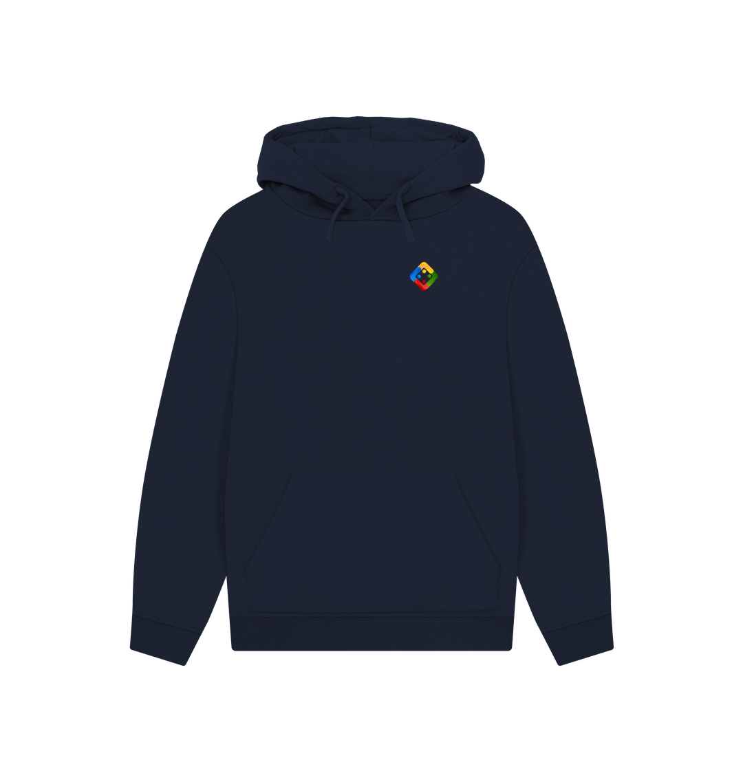 Navy Printed Hoody