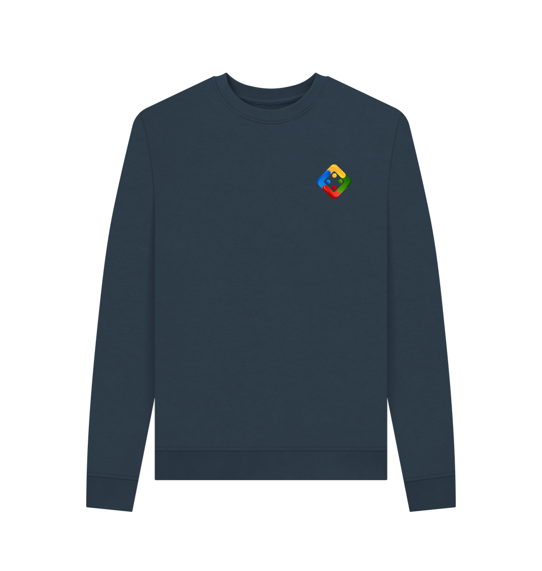 Navy Blue Printed Sweater