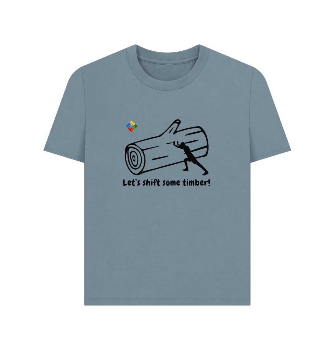 Stone Blue Printed T-shirt