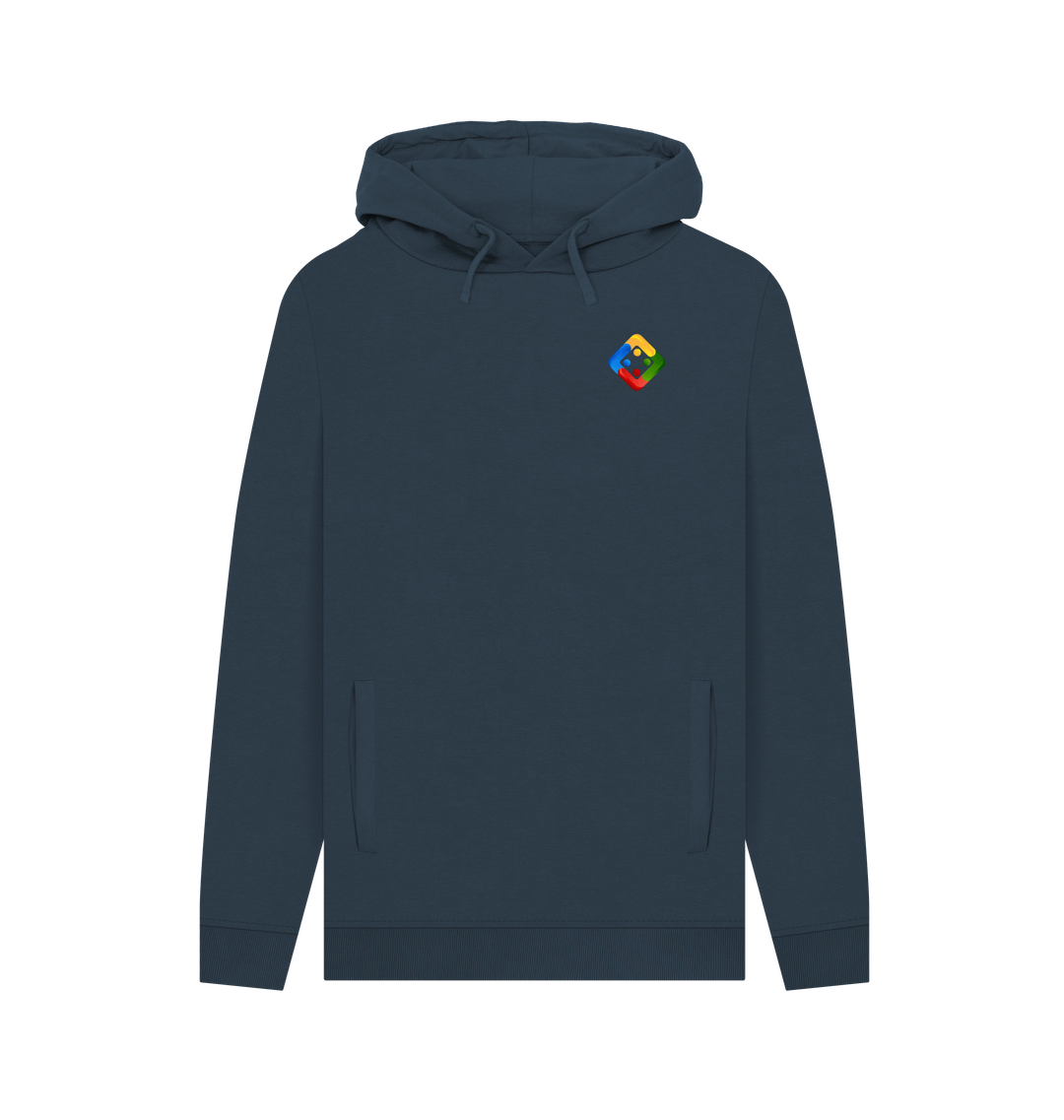 Navy Printed Hoody