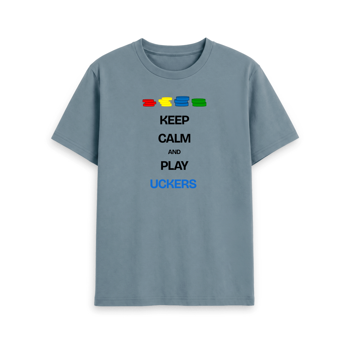 Stone Blue Printed T-shirt Front
