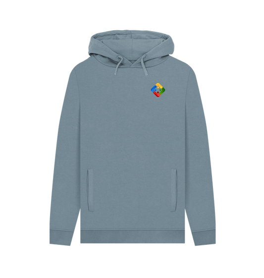 Stone Blue Printed Hoody