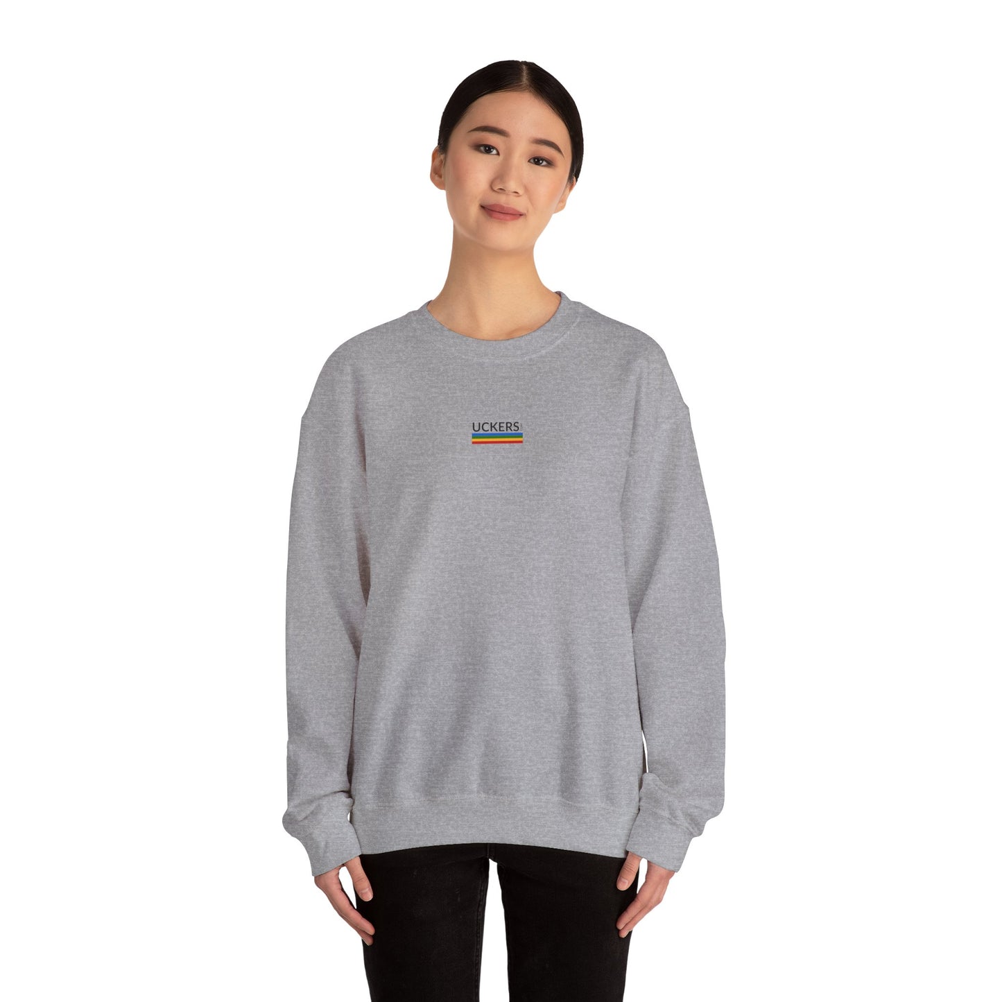 Unisex Heavy Blend™ Crewneck Sweatshirt with Uckers Stack design