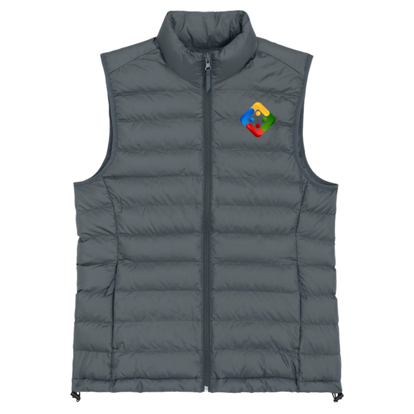 Women's gilet with embroidered Uckers emblem. Available in 8 colours.