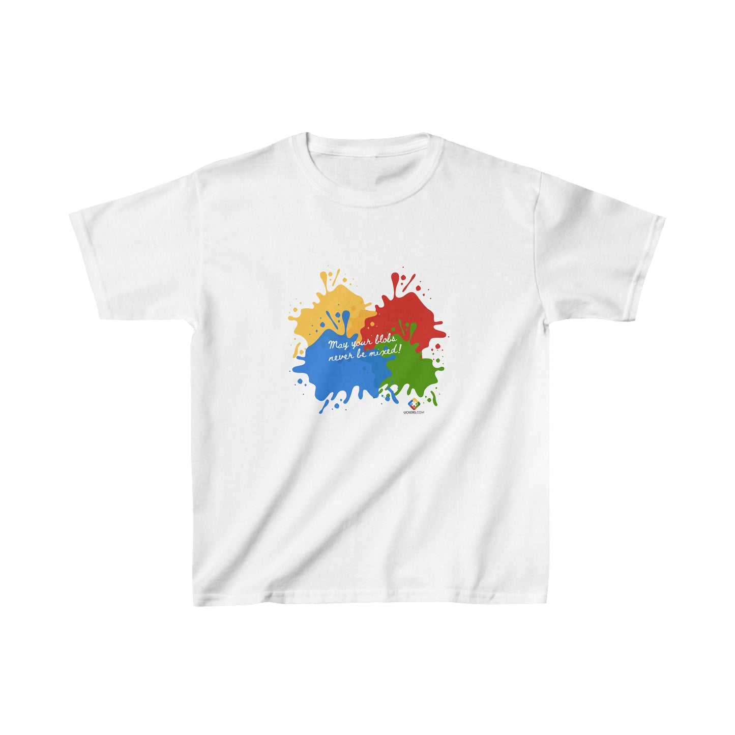 Kids Heavy Cotton T-shirt with 'May your blobs' design