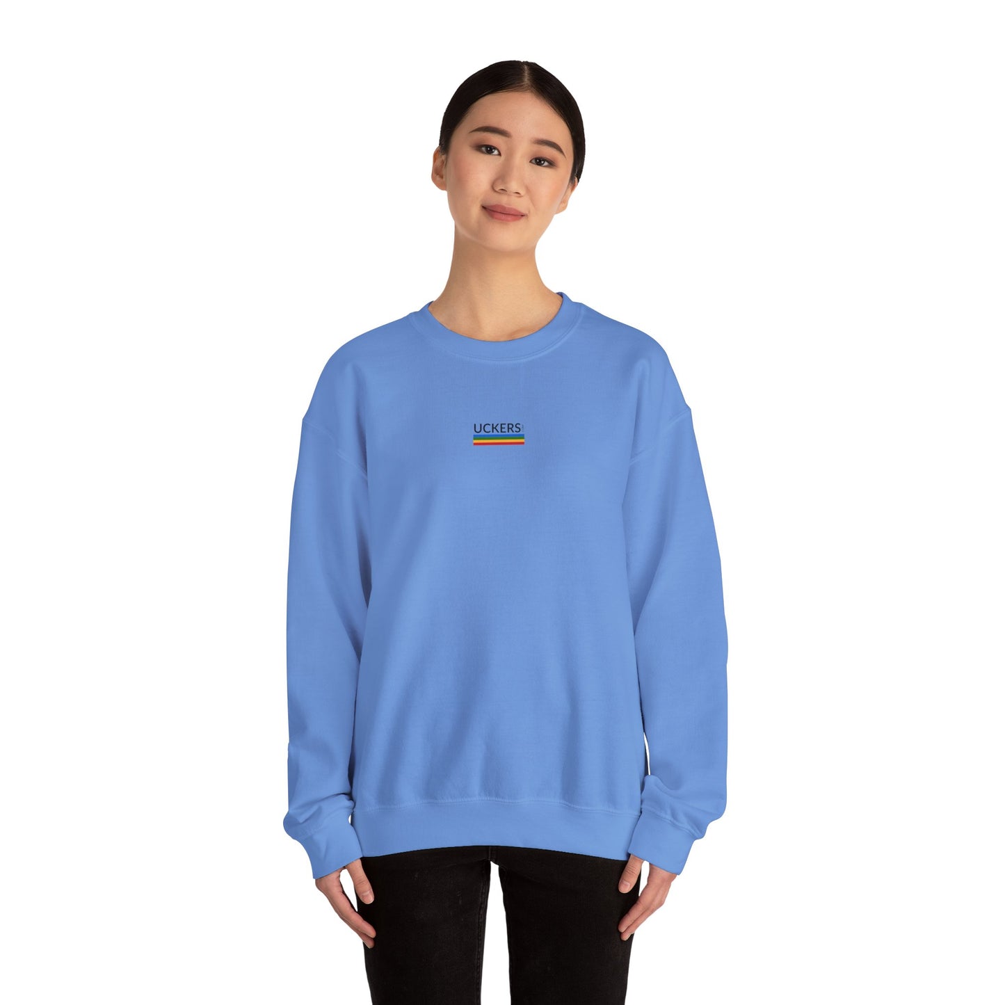 Unisex Heavy Blend™ Crewneck Sweatshirt with Uckers Stack design