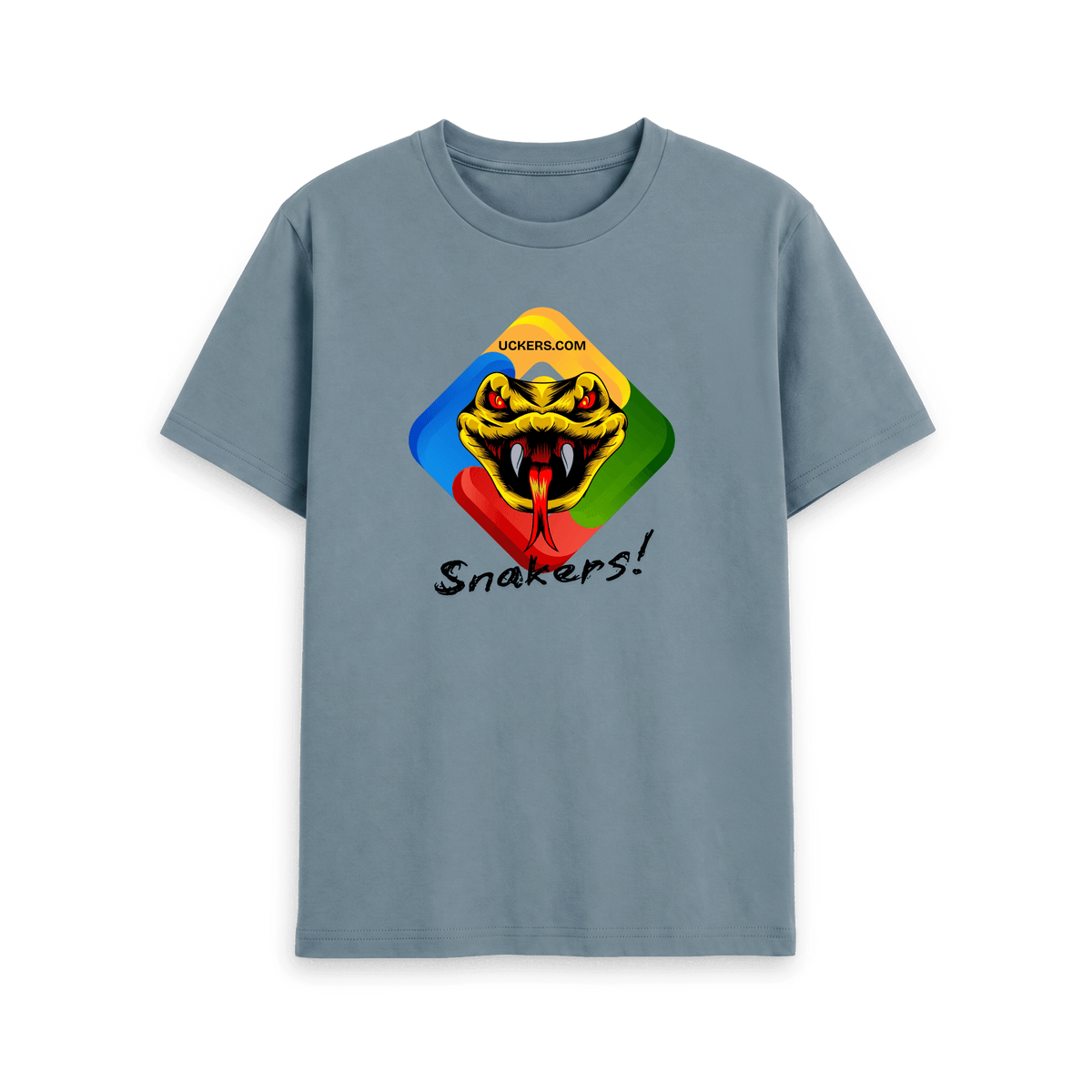 Stone Blue Printed T-shirt Front