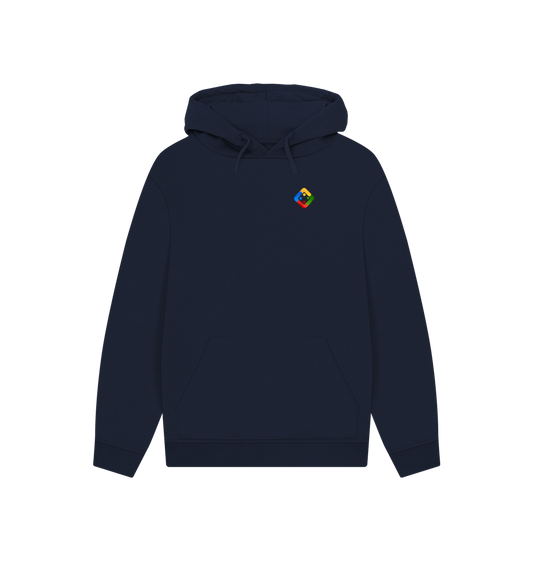 Navy Printed Hoody