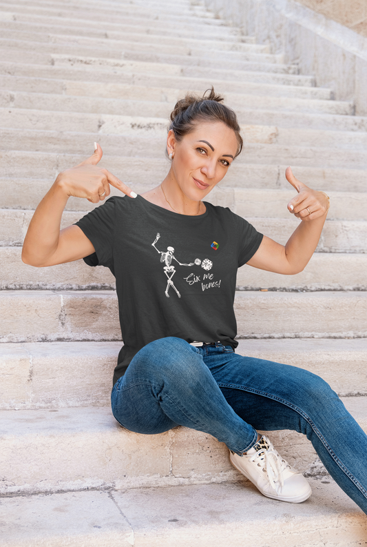Women's Organic T-shirt -Six me design (Dark colours)
