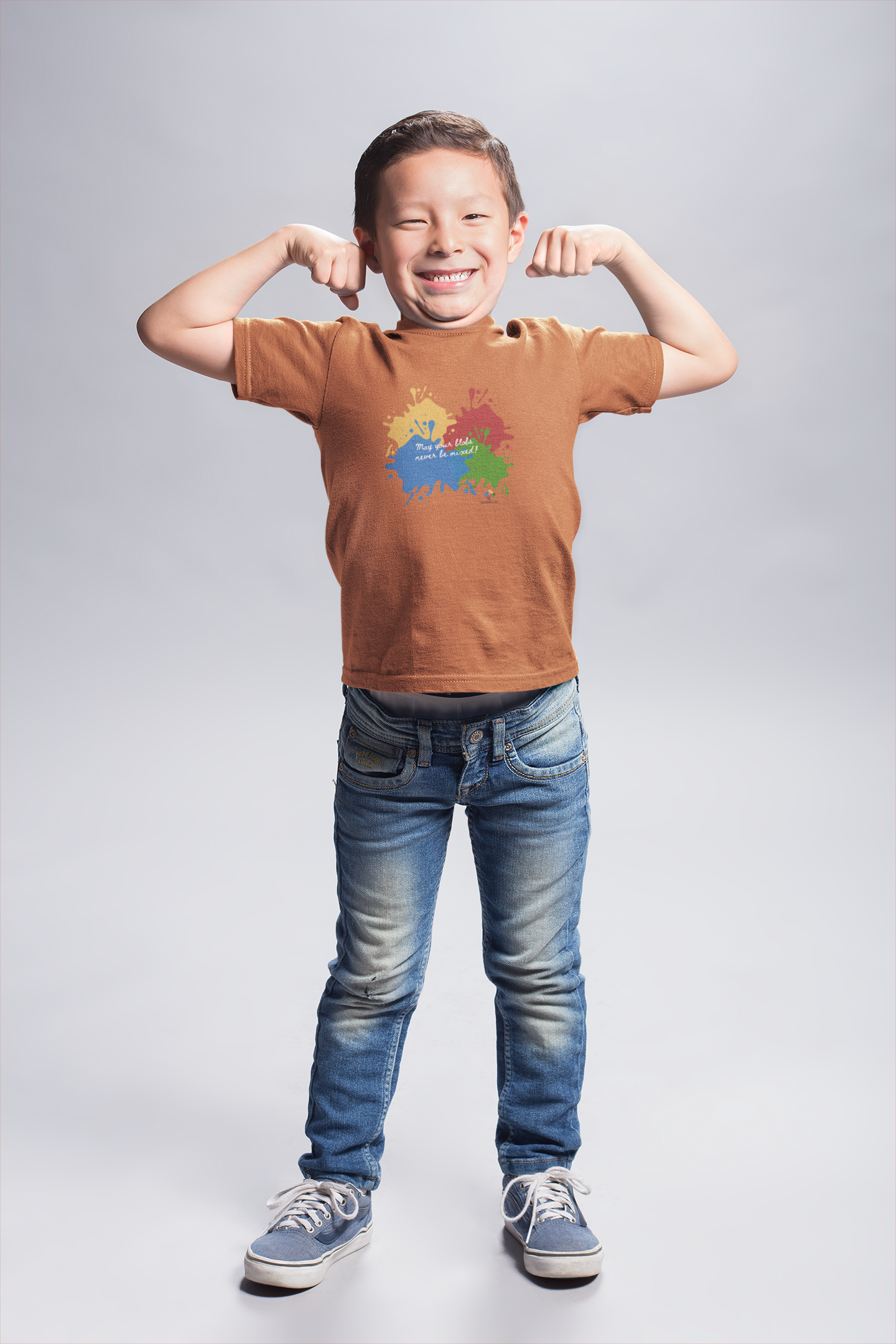 Kids Heavy Cotton T-shirt with 'May your blobs' design