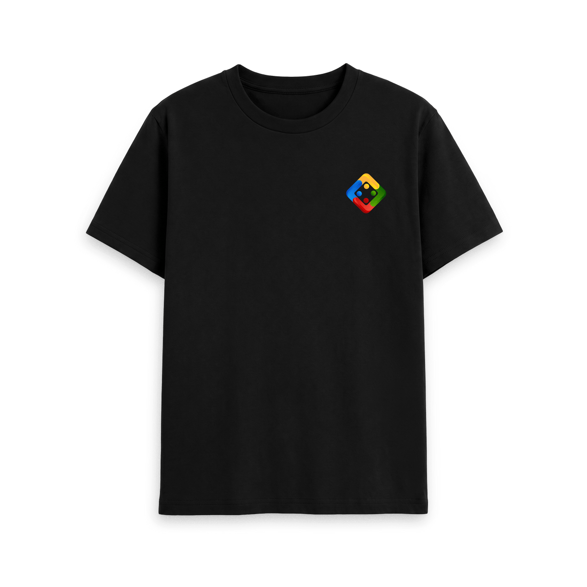 Black Printed T-shirt Front