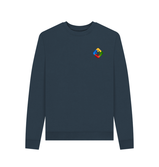 Navy Blue Printed Sweater