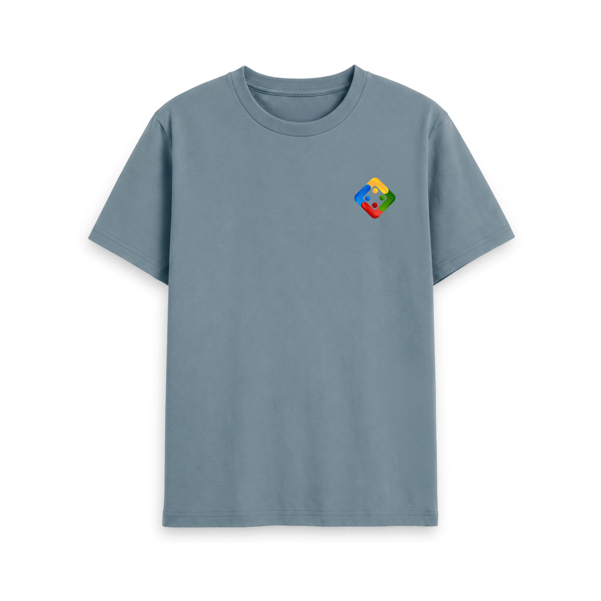 Stone Blue Printed T-shirt Front