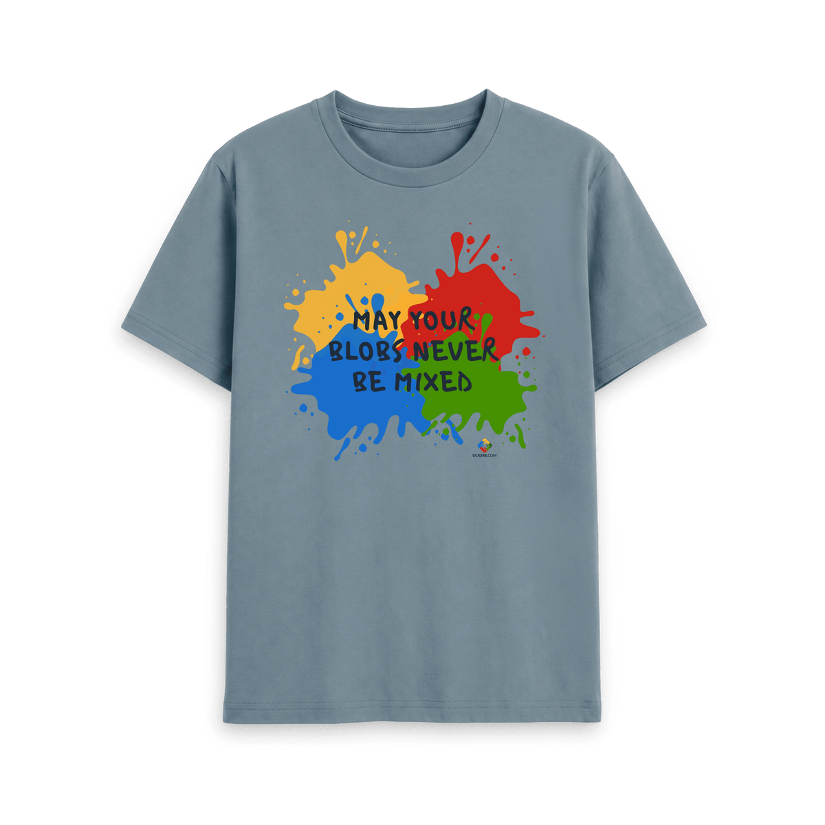 Stone Blue Printed T-shirt Front